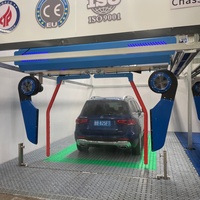 Machine de lavage de voitures électrique entièrement automatique moderne sans contact, anti-rayures, nettoyage rapide, en acier inoxydable, à double bras