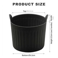 Moules à muffins réutilisables en silicone pour friteuse à air, antiadhésifs, avec poignées, résistants à la chaleur, pour œufs et cupcakes, pour four