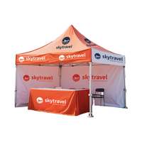 Carpa Plegable Portátil con Marco de Aluminio y Acero, Personalizable con Logotipo y Color, para Eventos al Aire Libre, Ferias Comerciales