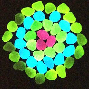 Multi-Functionele Kleurrijke Kleine Glow-In-Dark Ronde Stenen Heldere Lichtgevende Rotsen Voor Huis Aquarium Tuin Weg Decoraties - Product Image 2