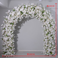 Arche florale D-Arch, très vendue, de haute qualité, arche florale blanche en forme de U pour la décoration de scène de mariage et de fond de scène