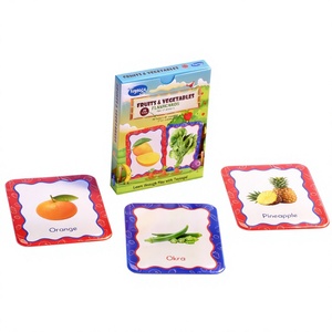 Toysaga Eco-friendly Colorful Fruits Vegetables Flashcards 30 Cards Preschool Educational <b>Learning</b> for Kids 2-3 Years Made China - Product Image 5