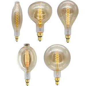 Nieuw Product Extra Groot Formaat 60W 100W Grote Decoratieve Lampen Gigantische Vintage Gloeilamp E27 E40 Oversized Xl Grote Edison Lamp