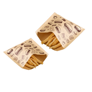 Emballages alimentaires en papier kraft biodégradable marron personnalisés, sacs à pretzels écologiques, poignée en corde de coton, résistants à la graisse - Product Image 2