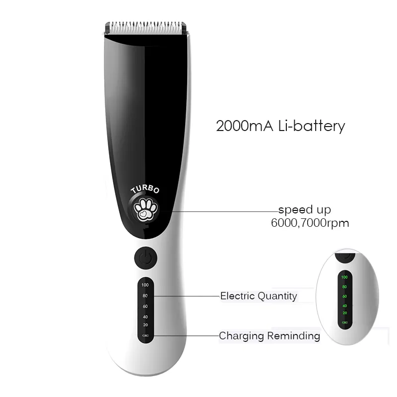 เครื่องตัดขนสัตว์เลี้ยงไฟฟ้าแบบมืออาชีพ เครื่องโกนหนวดผมแมวและสุนัข เครื่องตัดขนสุนัขไร้สายสําหรับสัตว์เลี้ยงขนาดเล็ก