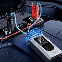 Gonfleur de pneus portable en plastique pour pneus de voiture, grande capacité, batterie, gonflage rapide, manomètre numérique, batterie externe, pompe automatique