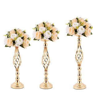 Support floral de luxe LANJO en fer doré, centre de table torsadé en métal pour fêtes, décoration de mariage, grand support de fleurs - Product Image 4