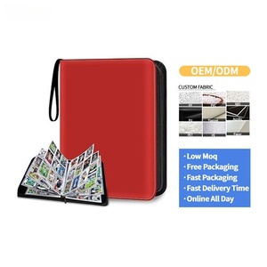 Classeur de cartes à collectionner en PU à 9 pochettes personnalisé, certifié FX, pour 360 cartes, avec fermeture éclair, pour cartes à collectionner, pièces de monnaie et photos - Product Image 1