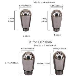 Boquilla de vapor para cafetera Aibao, de acero inoxidable, con tres o cuatro orificios, para piezas de cafetera espresso. - Product Image 3