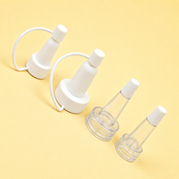 Bouchon compte-gouttes transparent en PVC de 20 mm pour flacon à sertir, embout en forme de trompette, bouchon compte-gouttes à clipser pour flacons et bouteilles