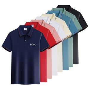 เสื้อโปโลผ้าโพลีเอสเตอร์ไอซ์ซิลค์ 200 กรัม จากโรงงาน สำหรับฤดูร้อน สวมใส่สบาย ไม่เป็นขุย ระบายอากาศได้ดี ซึมซับเหงื่อ หรูหรา เหมาะสำหรับกอล์ฟ สวมใส่สบาย - Product Image 2