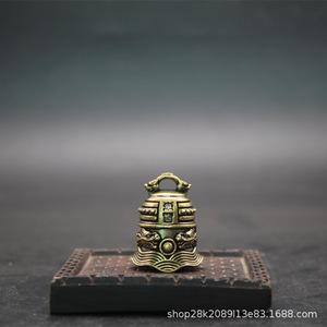 Donghuang Brass Bell Pendant Keychain Antique Style Peace Bell Car <b>Interior</b> <b>Accessory</b> - Product Image 2