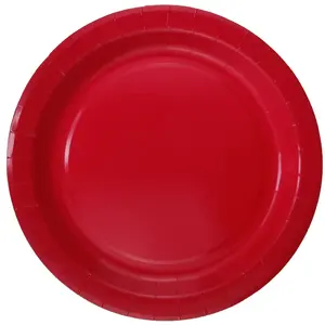 Customized solid color printed environmentally friendly disposable 7-inch 9-inch dining plate