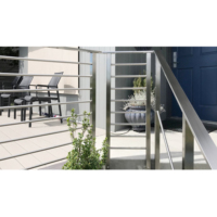 Haute qualité extérieur intérieur rond carré tuyau poste balustrade mains courantes 316 acier inoxydable tige barre croix Tube garde-corps