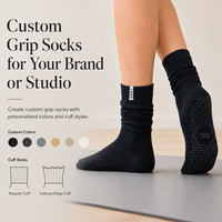 Chaussettes de yoga et de fitness de bonne qualité pour femmes, antidérapantes, avec grip, pour Pilates, chaussettes de Pilates souples avec grip, design de logo personnalisé