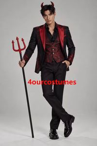 Disfraz de lobo hombre sexy con hombros descubiertos y diseño de esqueleto de payaso a bajo precio - Product Image 2