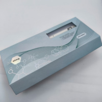 Kundenspezifisch bedruckte starre Box mit Sichtfenster (inklusive spezieller Einlage), geeignet für die Verpackung von Injektionsstift-Sets