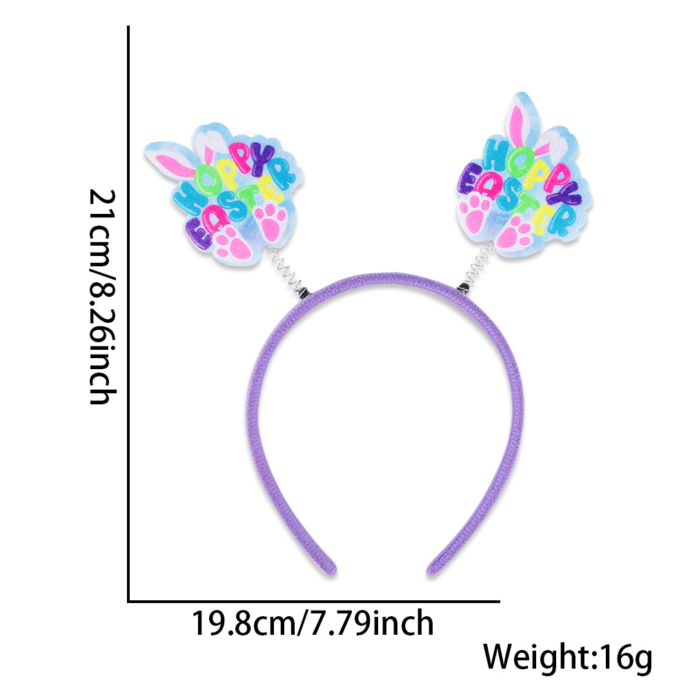 Pink rabbit ears letter style - easter headband