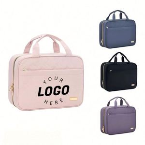 Bolsos de Maquillaje Acolchados Personalizados, Grandes, de Lujo, Estilo Cuadrado, de Nailon Impermeable, Portátiles y Acolchados - Product Image 1