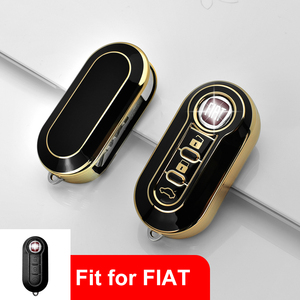 DM Factory Vente en gros Étui de protection pour clé de voiture en TPU Accessoire pour <span class=keywords><strong>Fiat</strong></span> 500 500C 500L 500X Brava Ducato Fiorino <span class=keywords><strong>Panda</strong></span> - Product Image 2