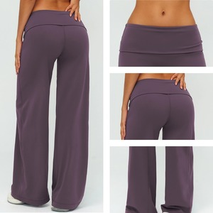 YISHENHON Nuovi Modelli di <span class=keywords><strong>Pantaloni</strong></span> Yoga Dritti in Morbido Tessuto Burroso, Leggings da <span class=keywords><strong>Donna</strong></span> a Vita Media, Traspiranti e <span class=keywords><strong>Modellanti</strong></span> per Fitness - Product Image 3