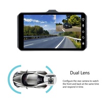 4.0 pouces Écran Tactile Full HD 1080P dvr Voiture Caméra Double Lentille de Vision Nocturne Voiture Boîte Noire