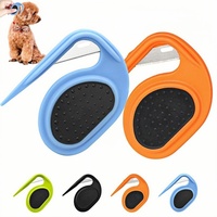 Usine en gros Portable lame en acier inoxydable chien chat outil de démêlage Pet noeud ouvert peigne de démêlage