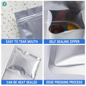 14*19cm Aanpasbare bedrukking, geurdicht, voedselveilige, hersluitbare ziplock aluminiumfolie zakjes voor melk - Product Image 3