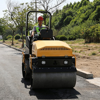 Rouleau compresseur routier robuste de 12 tonnes pour le pavage d'asphalte sur de grandes surfaces, rouleau compresseur routier de 12 tonnes