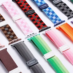 Eraysun Multi colori opzioni in fibra di carbonio cinturino elastico in Nylon per Apple Watch Ultra cinturino