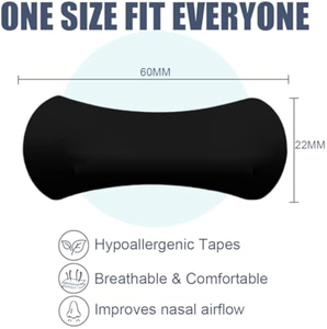 Bandes nasales transparentes noires extra-fortes pour soulager la congestion nasale et favoriser la respiration contre le ronflement - Product Image 5