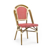 Meubles de patio en osier rotin français chaise et table de bistro restaurant café hôtel jardin tissé salle à manger en plein air ensemble de café parisien