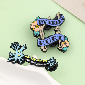 เข็มกลัดโลหะเคลือบลายเซลล์ประสาท ปลดปล่อยศักยภาพของคุณ เข็มกลัดวิทยาศาสตร์ ตัวอักษรภาษาอังกฤษแบบยุโรปและอเมริกา - Product Image 1