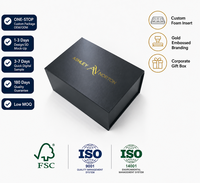 Scatola Regalo Magnetica Personalizzata con Coperchio Ribaltabile, Inserto in Schiuma EVA, Logo Personalizzato, Stampa in Lamina d'Oro, Magnete N52