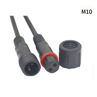 M12 colokan antiair mini 2 pin, 3-pin, 4-pin, dan 5-pin strip led luar ruangan tahan air kabel ekstensi pria dan wanita