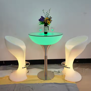 Hiện Đại <span class=keywords><strong>LED</strong></span> Ánh Sáng Thanh Bàn Cao Top Xách Tay Cocktail Bảng Cho Trung Tâm Mua Sắm Khách Sạn Công Viên Sự Kiện Phát Sáng Cao Đồ Nội Thất Cho Các Bên Vườn - Product Image 5