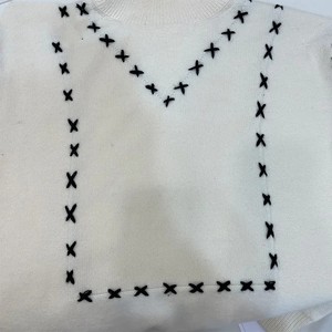 <span class=keywords><strong>Pull</strong></span> tricoté <span class=keywords><strong>noir</strong></span> de haute qualité à col roulé et motif croix, coupe oversize, à manches longues - Product Image 3