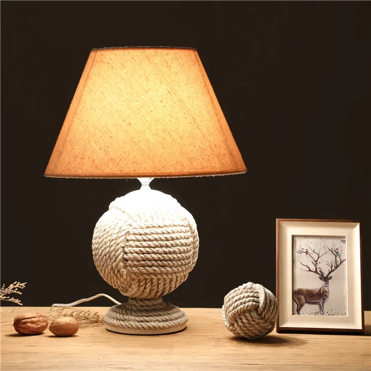 Hotel desk unique art retro style bedside resin reading light home decoration night light handmade table lamps for bedroom