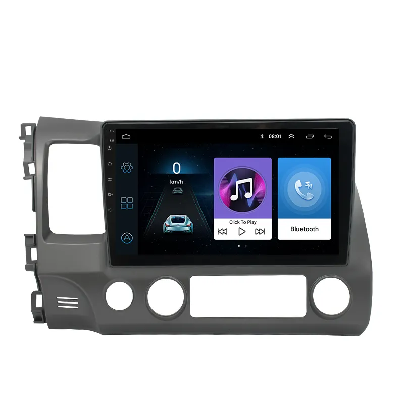 Car radio player for Honda Civic 8 2006 - 2011 left 2din 10 inch android car stereo audio with gpd navigation