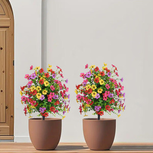 Bouquet de fleurs artificielles violettes Wen Hope 30cm-100cm en plastique pour la décoration de jardin et de maison - Product Image 1