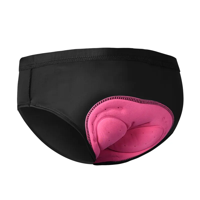 Calças de ciclismo femininas, shorts de silicone 3D com almofada para ciclismo, roupa íntima gel resistente a choques, shorts triangulares para bicicleta