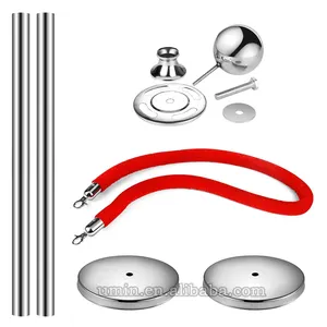 Conjunto completo de estanque de controle de multidão e cordão de veludo vermelho