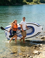 Bateau pneumatique épais en PVC, 2/3/4 places, haute flottabilité, pour la pêche, radeau portable pour sports nautiques sur lac et rivière, vente chaude