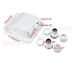 Caja de Conexiones ABS con Doble Entrada de Cable, Caja de Entrada de Cable Doble para Autocaravana, Blanca, con Doble Orificio, Accesorios para RV, Yate y Automóvil - Product Image 6