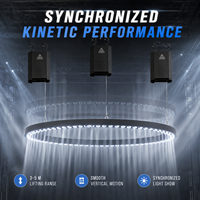 Anillo de luz LED cinético de 1M, 1.2M, 1.5M, RGBW Pixel, 8 canales, carrera de 5M, para conciertos y bodas, efecto de anillo LED elevable
