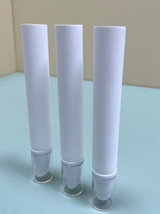 White Airless Cosmetic Pen tube with Clear <b>Dust</b> <b>Cap</b> - Product Image 3