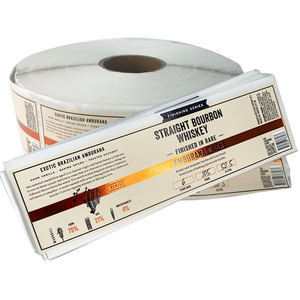 Durable <span class=keywords><strong>3</strong></span> pulgadas núcleo autoadhesivo impermeable vinilo botella de vino barril etiquetas diseño clásico lámina UV repujado bebida café - Product Image 1