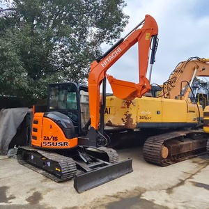 Oferta especial: Miniexcavadora usada Hitachi ZX55USR de 5.5 toneladas, motor de 52kw, PLC, bomba hidráulica, cojinete, caja de cambios, motorreductor, procedente de Japón. - Product Image 3