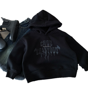 <span class=keywords><strong>Sweat</strong></span> à capuche vintage imprimé goutte à goutte pour enfants, streetwear haut de gamme, hiver 2025 - Product Image 5