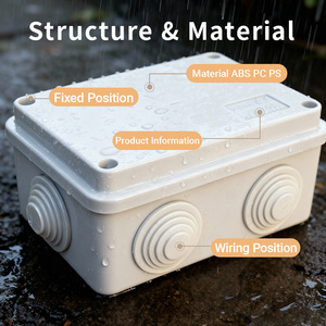 <span class=keywords><strong>Caja</strong></span> de conexiones impermeable PULTE IP65 ABS 100x100x50mm | <span class=keywords><strong>Caja</strong></span> eléctrica <span class=keywords><strong>pequeña</strong></span> con sello de neopreno para cableado <span class=keywords><strong>exterior</strong></span> - Product Image 3